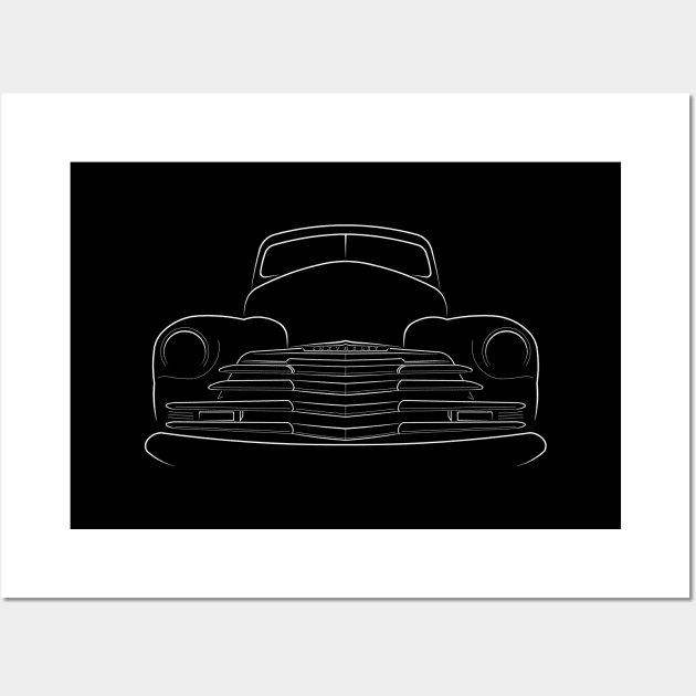 1947 Chevy Fleetmaster - stencil, white Wall Art by mal_photography